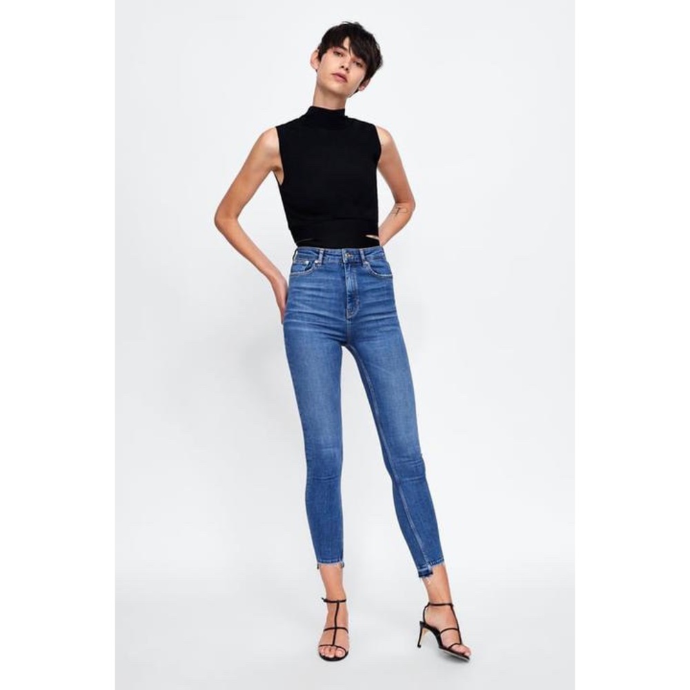 Zara high rise skinny jeans
